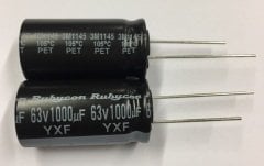 1000uF 63V Elektrolitik Kondansatör 16*31 , 105C , Dökme , 105C ( 5 ADETLİK PAKET )