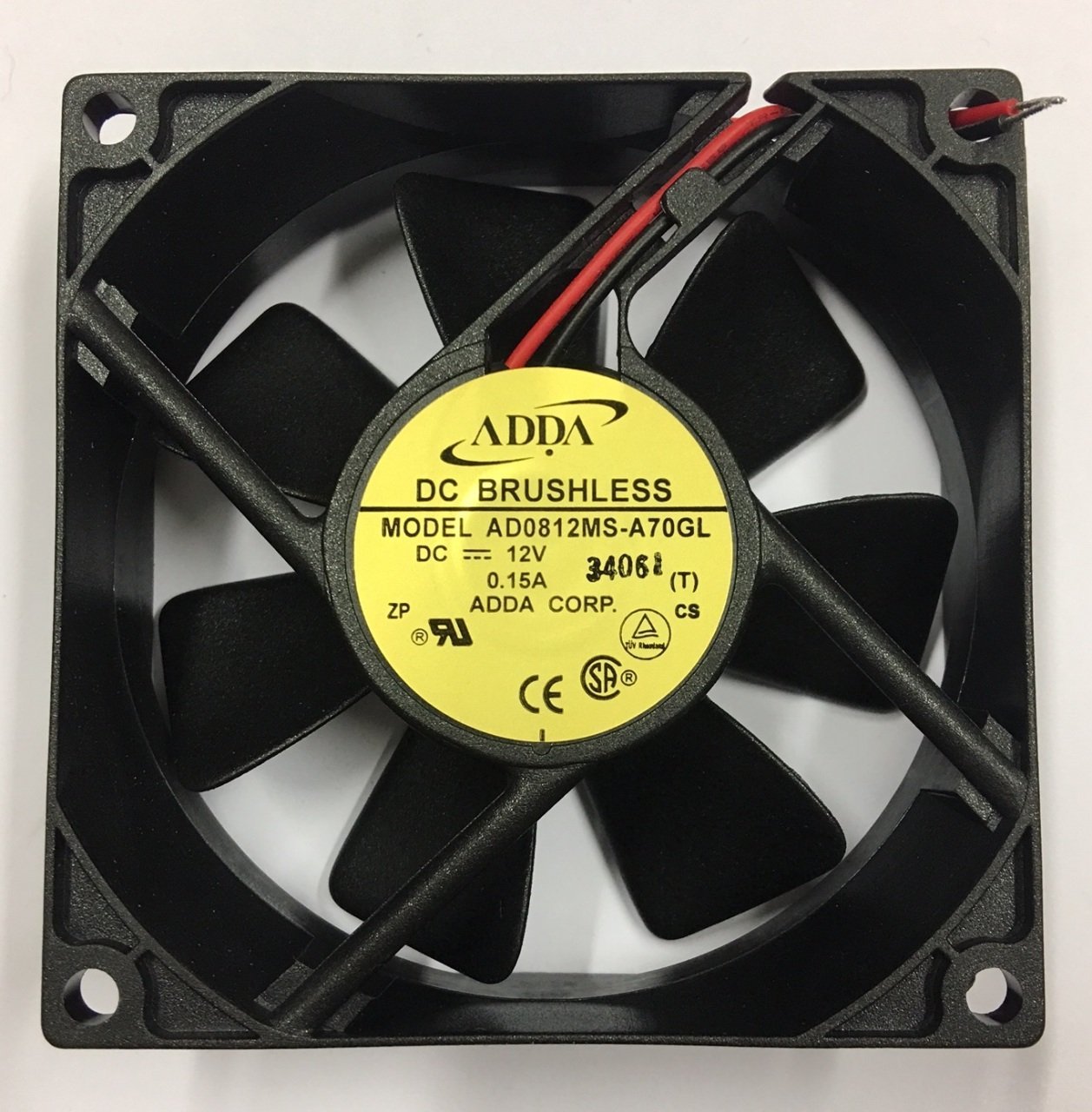 8 x 8 cm 12V FAN , ADDA , 25mm , 0.15A
