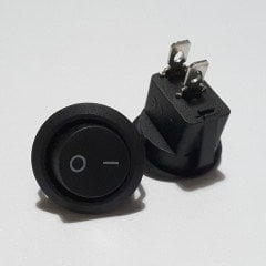 ON - OFF YUVARLAK ANAHTAR,IŞIKSIZ 2PİN (IC-133) - ( 5 ADETLİK PAKET )