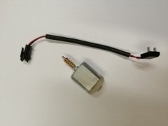 12V MOTOR YASSI YİVLİ SOKETLİ 24x30x18mm Mil:20mm