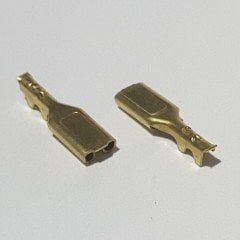 2.8mm GEÇMELİ TERMİNAL - KÜÇÜK BOY , DİŞİ (Standart Sarı PABUÇ) - ( 50 ADETLİK PAKET )