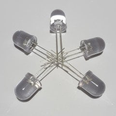 10mm ŞEFFAF LED - MAVİ ( 10 ADETLİK PAKET )