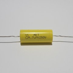 4.7UF 250V Axial Polyester Kondansatör - Silindir Şeklinde ( 2 ADETLİK PAKET )