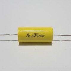 5.6UF 250V Axial Polyester Kondansatör - Silindir Şeklinde ( 2 ADETLİK PAKET )