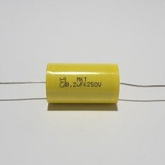 8.2UF 250V Axial Polyester Kondansatör - Silindir Şeklinde ( 2 ADETLİK PAKET )