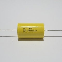 3.3UF 400V Axial Polyester Kondansatör - Silindir Şeklinde ( 2 ADETLİK PAKET )