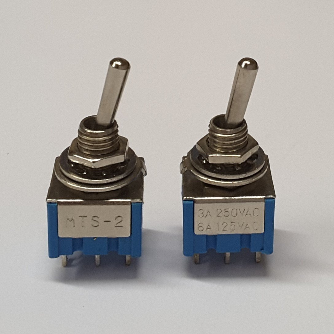 TOGGLE SWITCH , ON - OFF , 6 PİN ( MTS-202 ) -------- ( 5 ADETLİK PAKET )