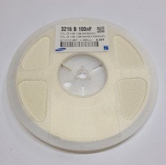 100NF 1206 KILIF 50V %10 X7R SMD SERAMİK KONDANSATÖR ( 4000 ADETLİK RULO )